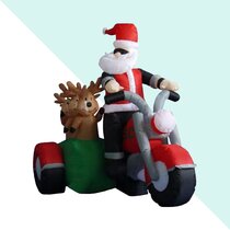 Inflateable Santa On Exercise Bike Wayfair